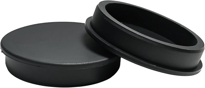 BOPOREAE 2 Pcs 77 mm/3 in Silicone Rubber Plug for 77-78.6mm Small Round Holes, Waterproof T Type Rubber Stoppers, Soft Flexible Bottle Seal Plugs Tube Pipe End Caps Inserts Bathtub Jet Cover, Black - Image 1
